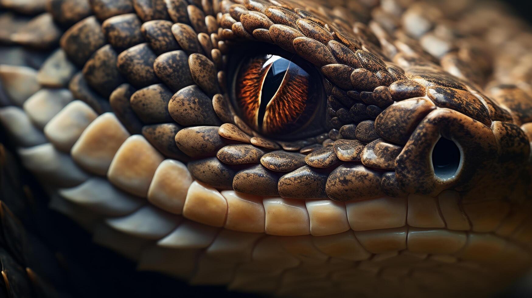 close up of a snakes eye photo