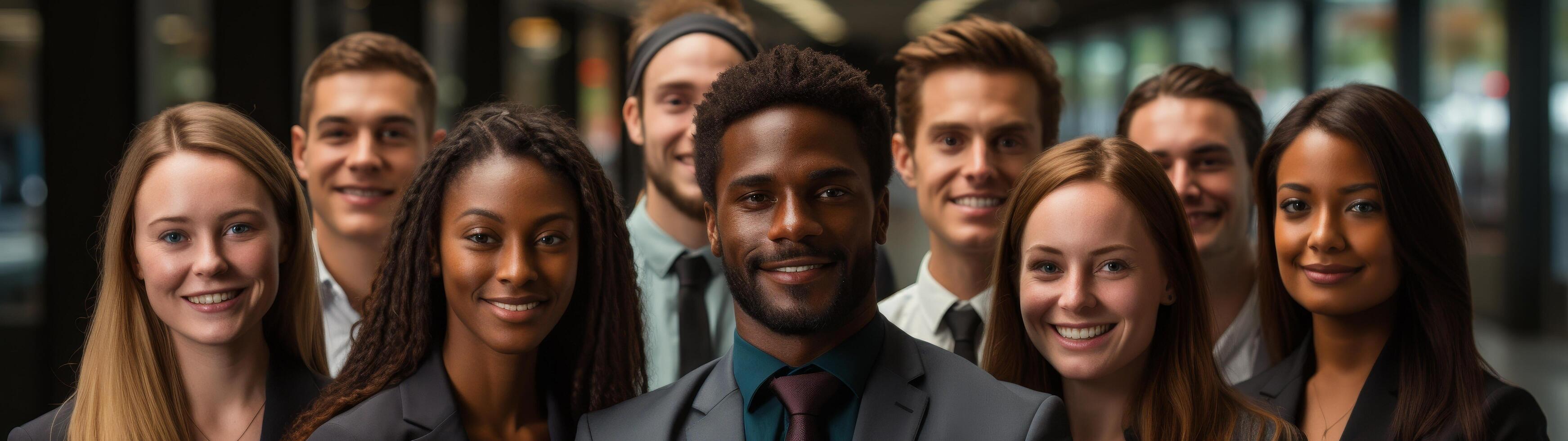 diverse business team portrait photo