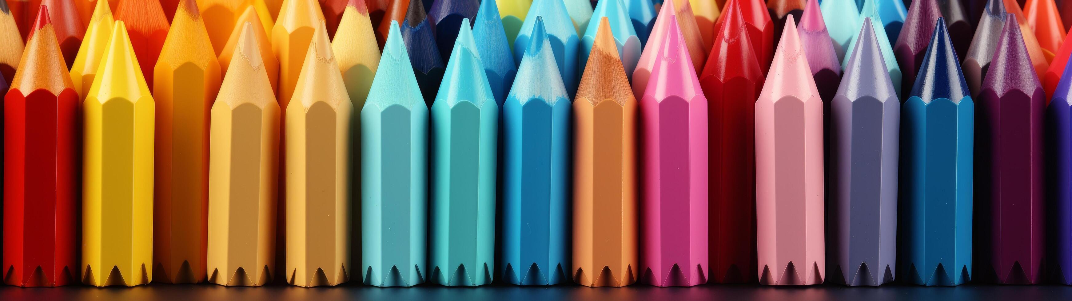 Vibrant colored pencils photo