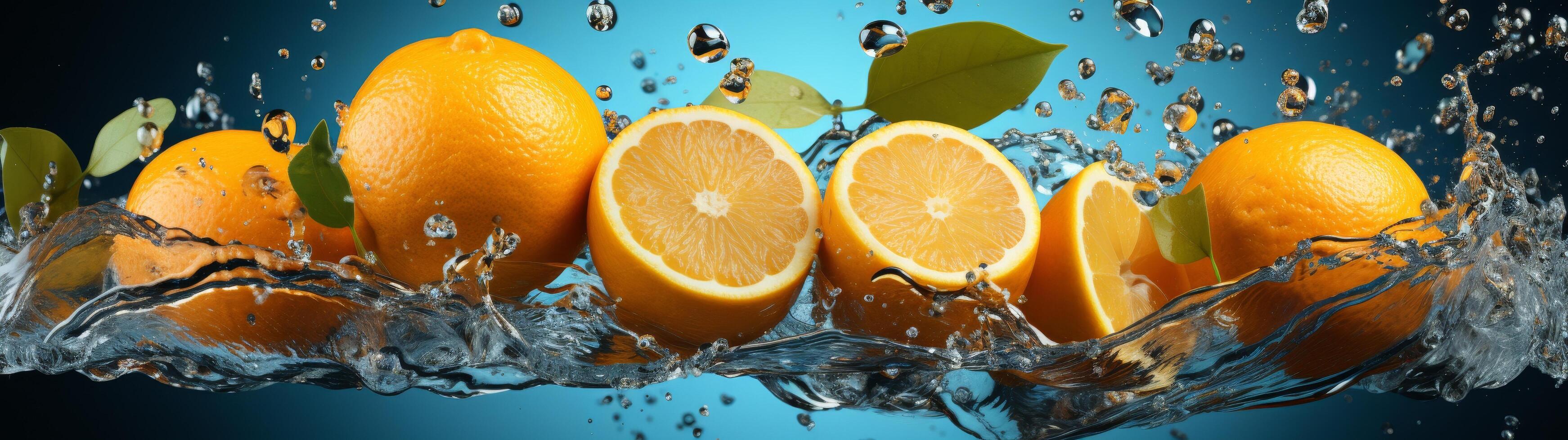 Refreshing citrus splash photo
