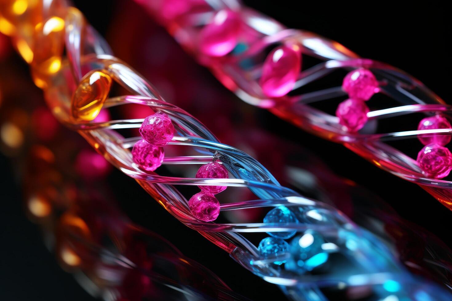 Vibrant Swirling Glass Beads photo