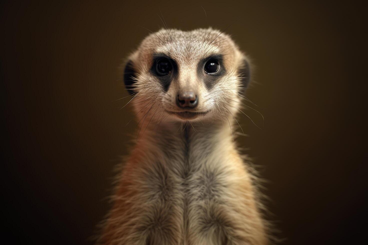 Curious meerkat looking directly at the camera photo