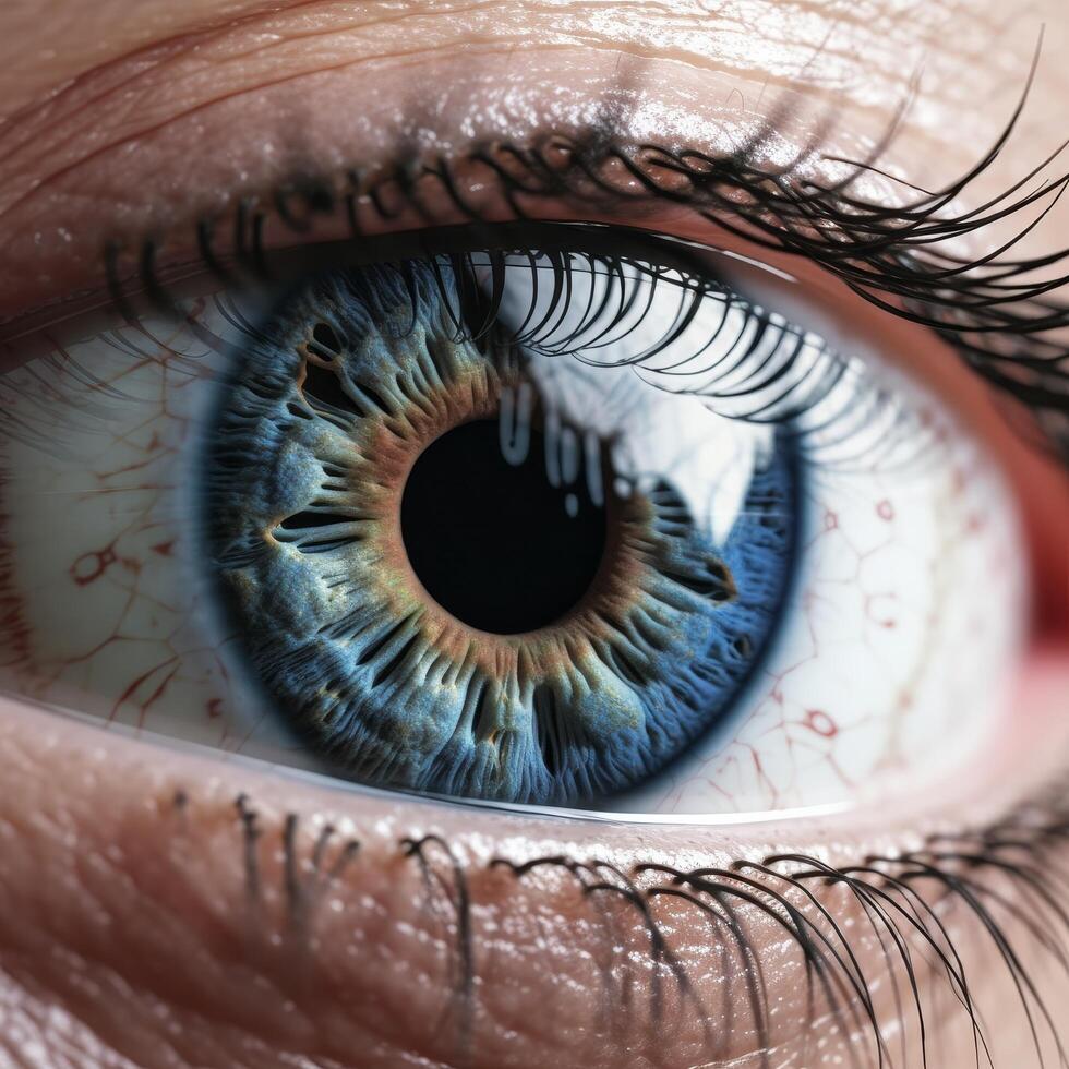 Extreme close up of a human eye photo