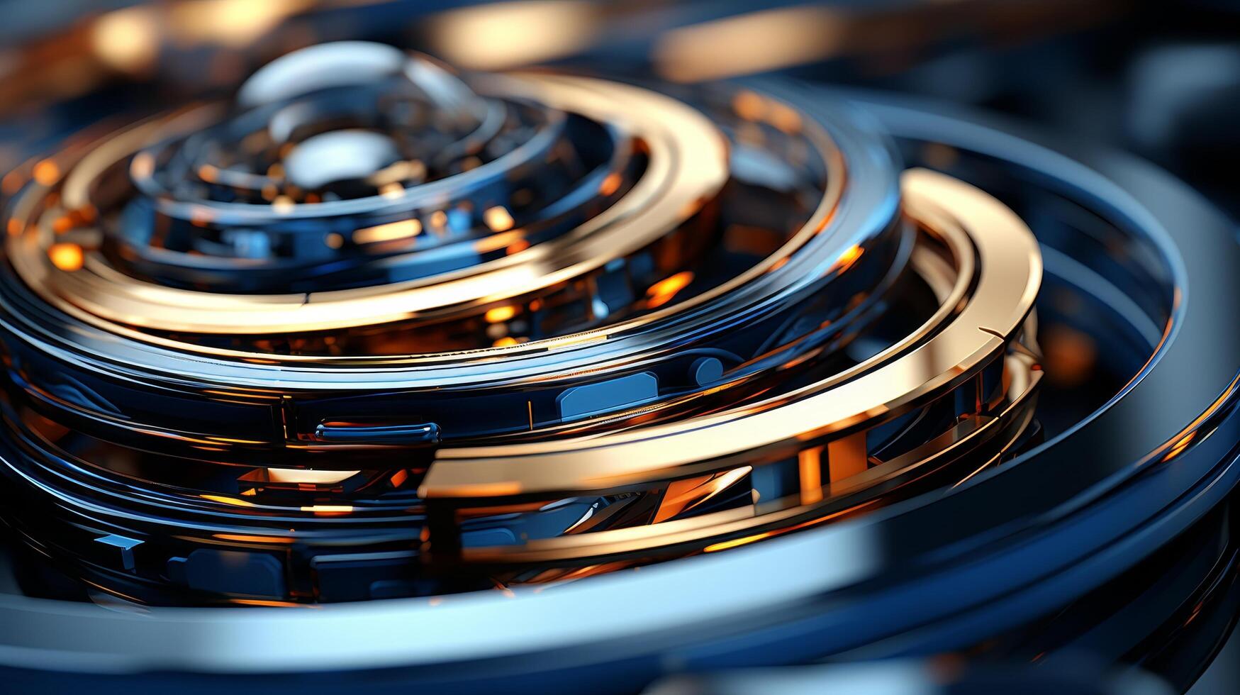 Intricate mechanical watch mechanism photo