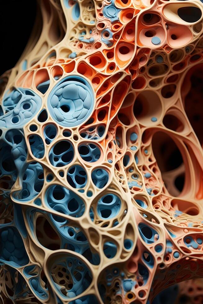 Intricate organic pattern with vibrant colors photo