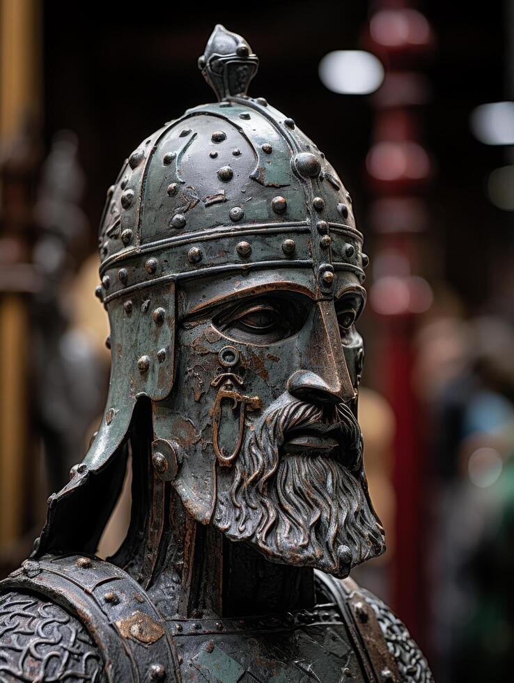 Weathered Viking Warrior Helmet photo