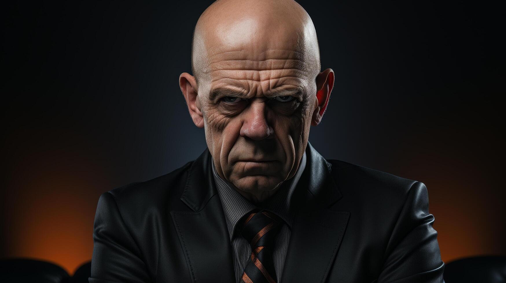 Serious businessman with stern expression photo