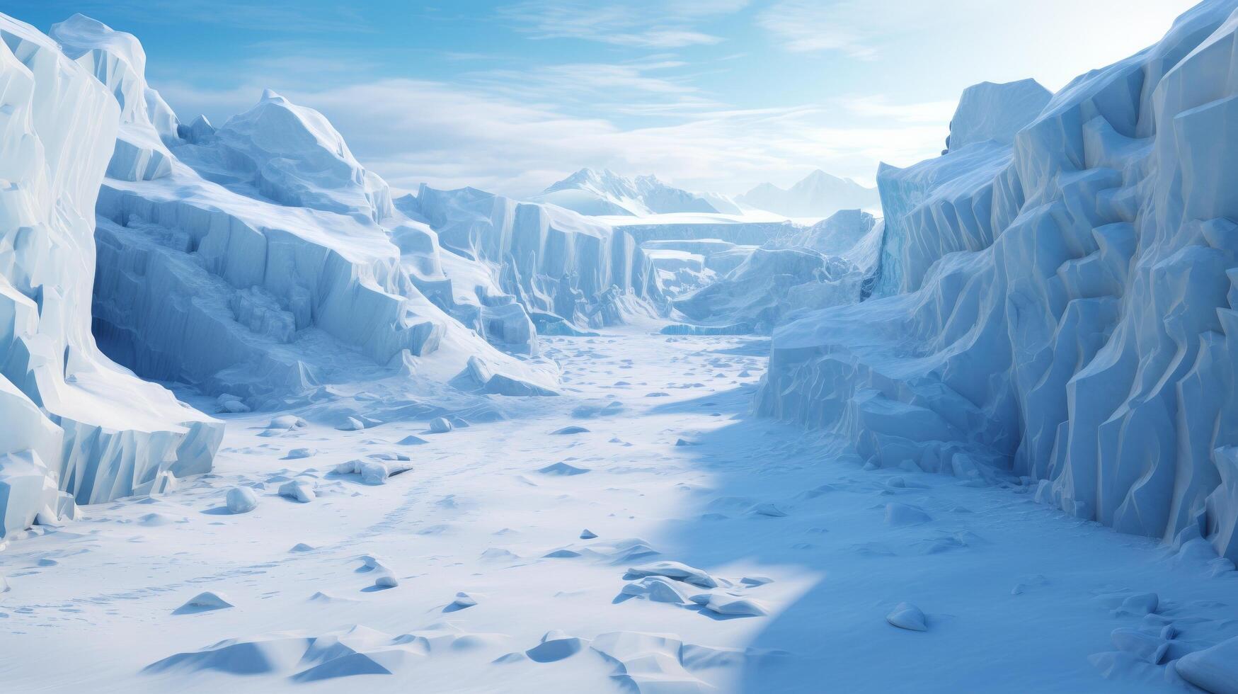 Breathtaking icy landscape photo