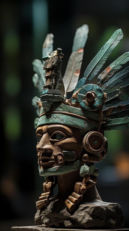 ancient mesoamerican stone sculpture photo