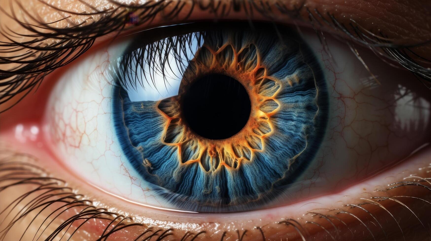 Stunning close up of a human eye photo