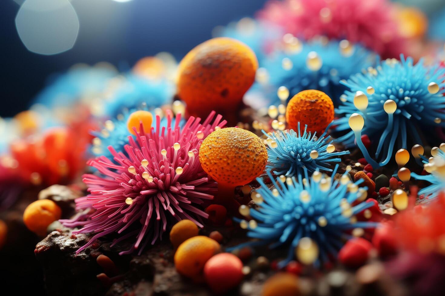Vibrant underwater coral reef scene photo