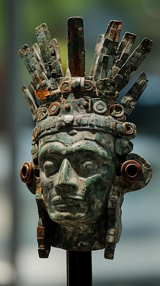 Intricate ancient mesoamerican artifact photo