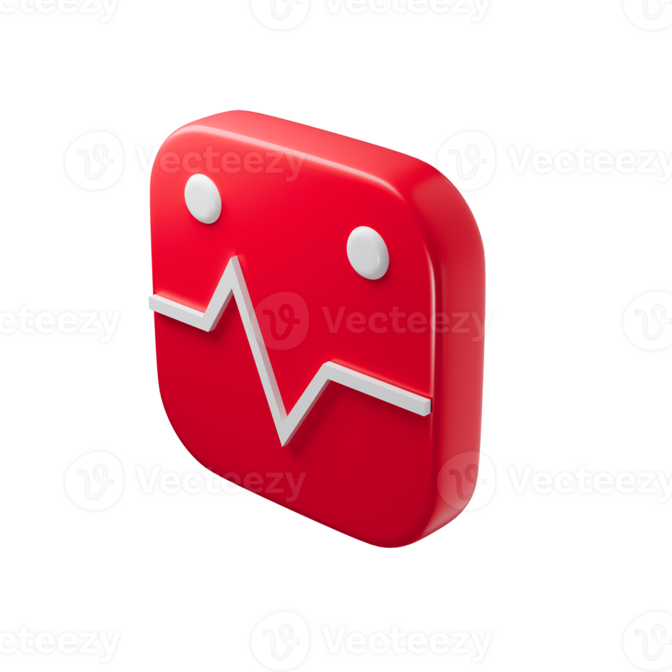 Lifeline Icon 3D Render Illustration png