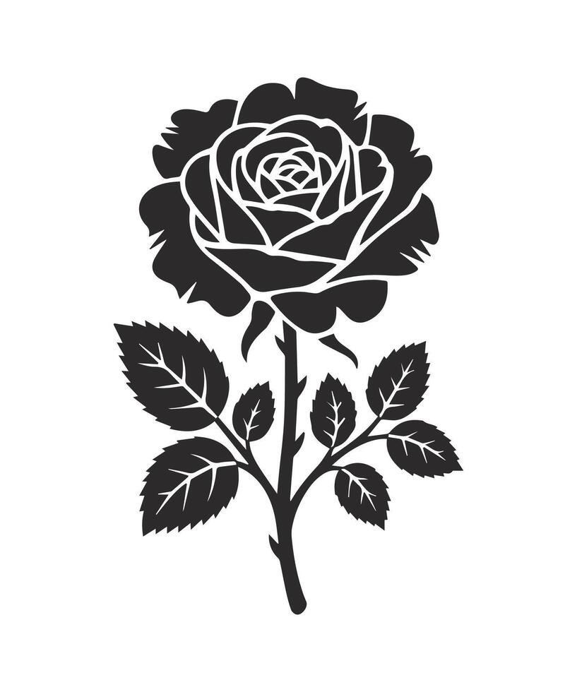 Elegant Floral Rose Art for Modern Designs vector