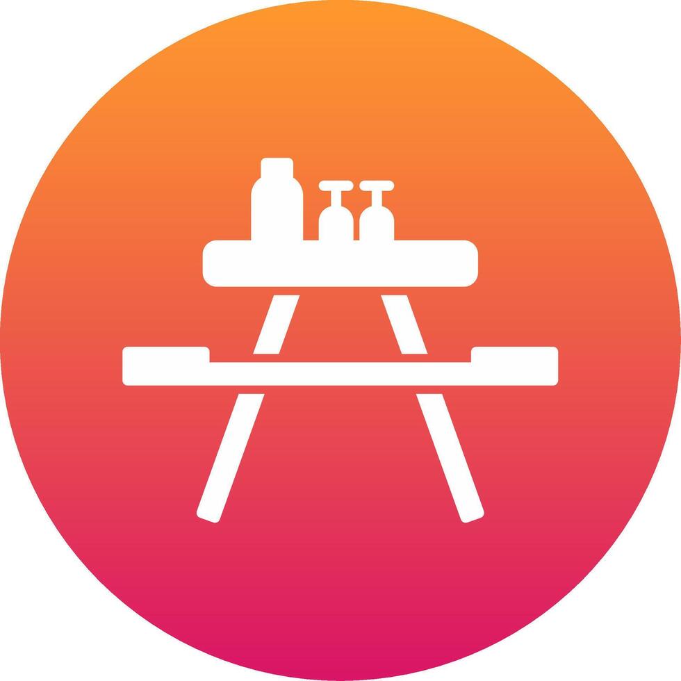 Picnic Table Icon Design Symbol vector
