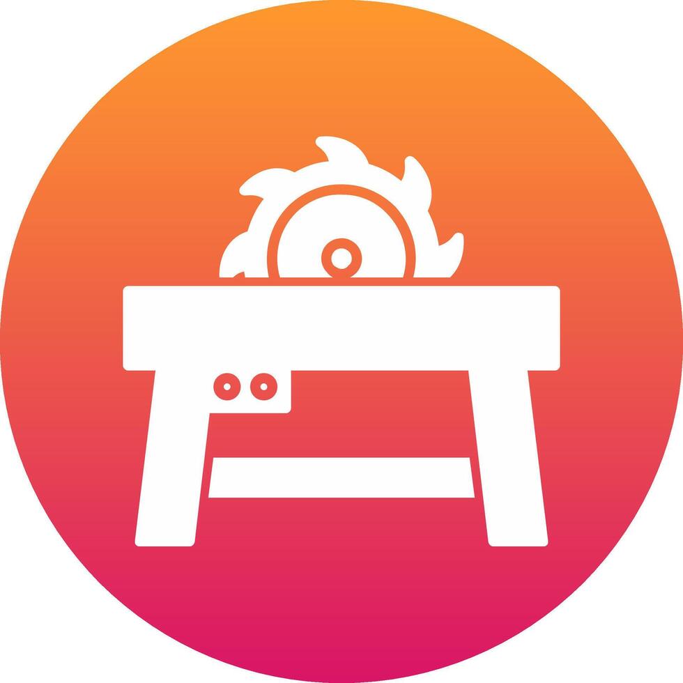 Table Saw Icon Design Symbol vector