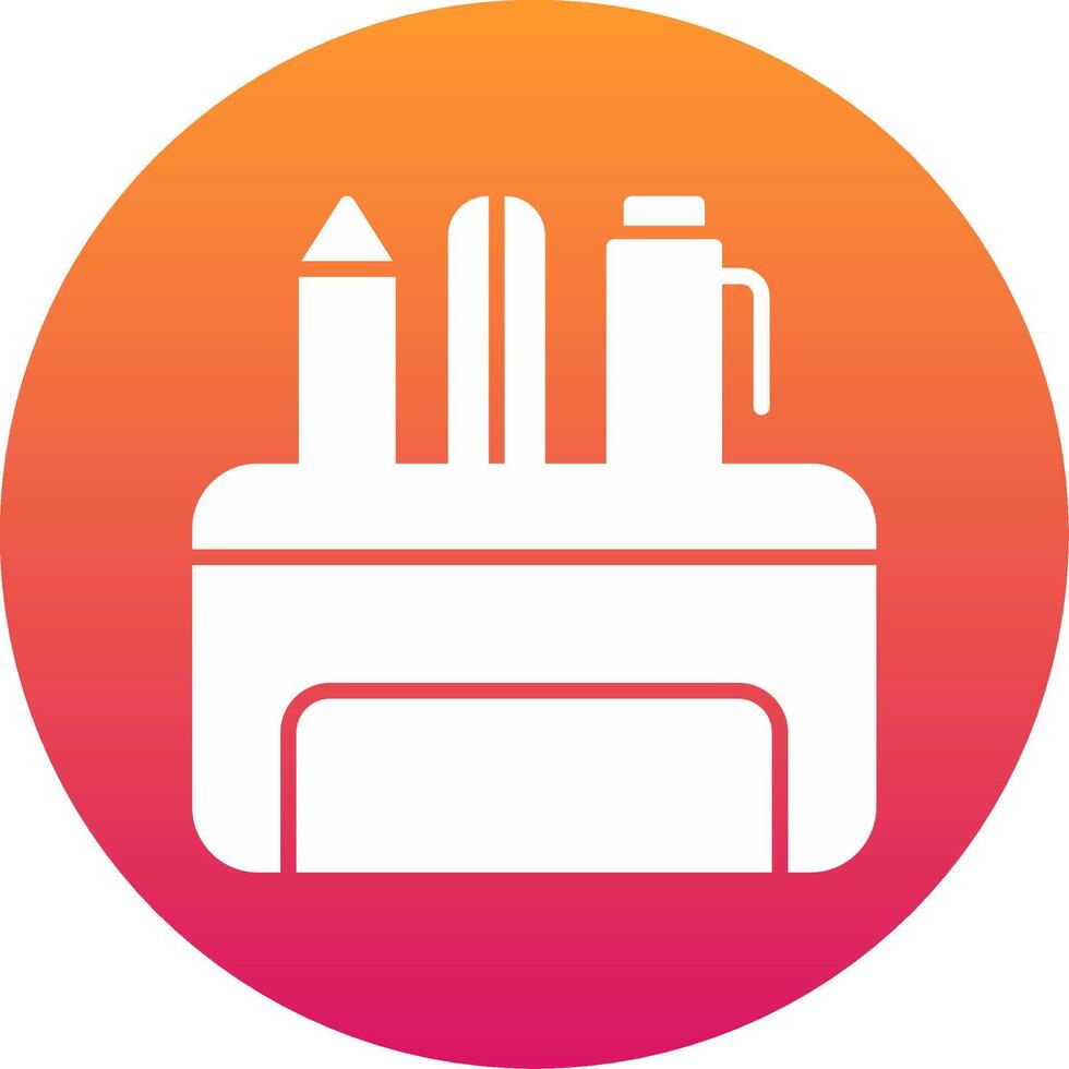 Pencil Case Icon Design Symbol vector