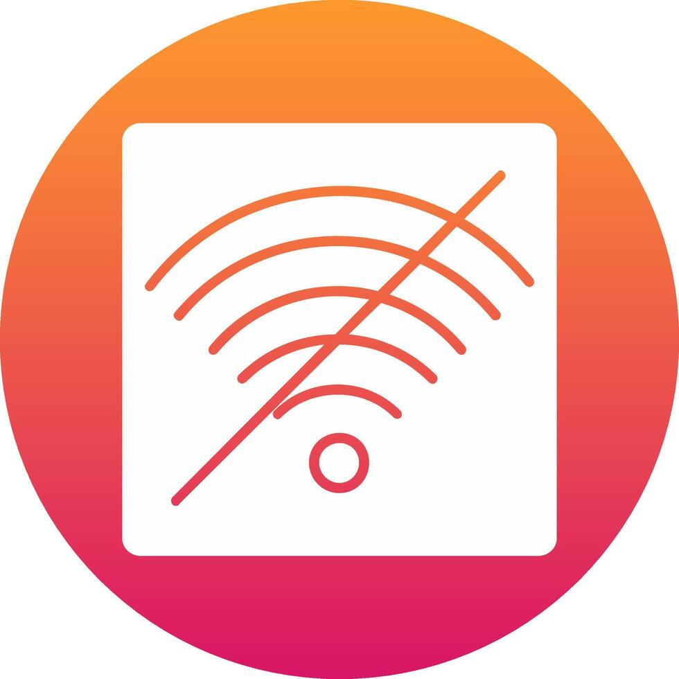 No Wifi Icon Design Symbol vector