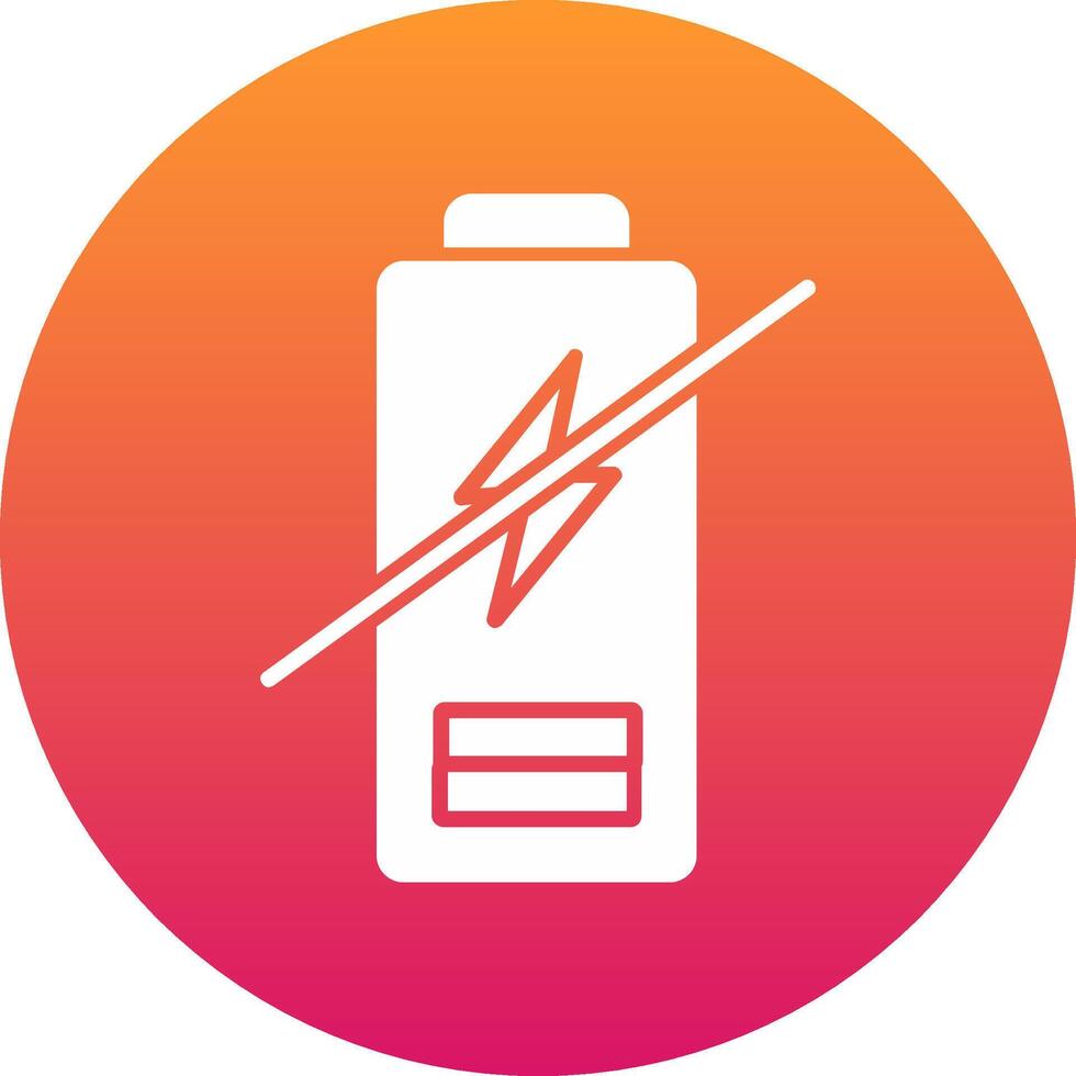 No Battery Icon Design Symbol vector