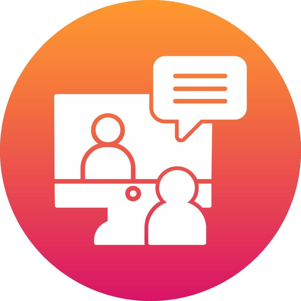 Online Interview Icon Design Symbol vector