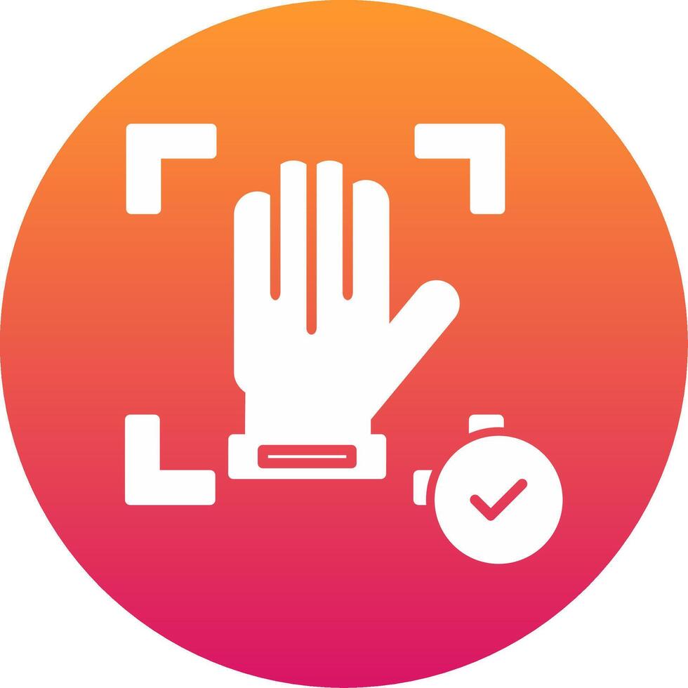 Hand Recognition Icon Design Symbol vector