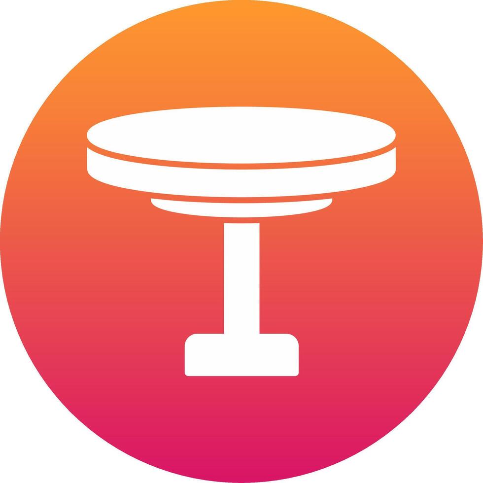 Round Table Icon Design Symbol vector
