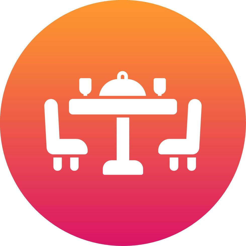 Dining Table Icon Design Symbol vector
