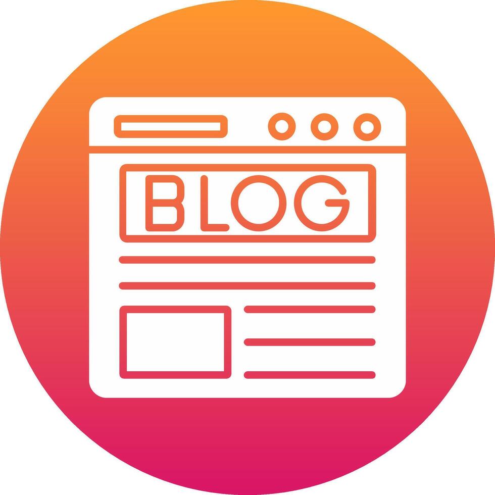 Blog Icon Design Symbol vector