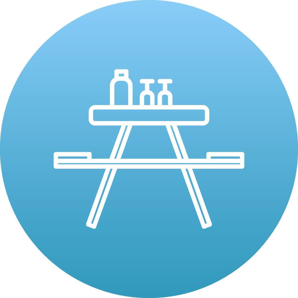 Picnic Table Icon Design Symbol vector