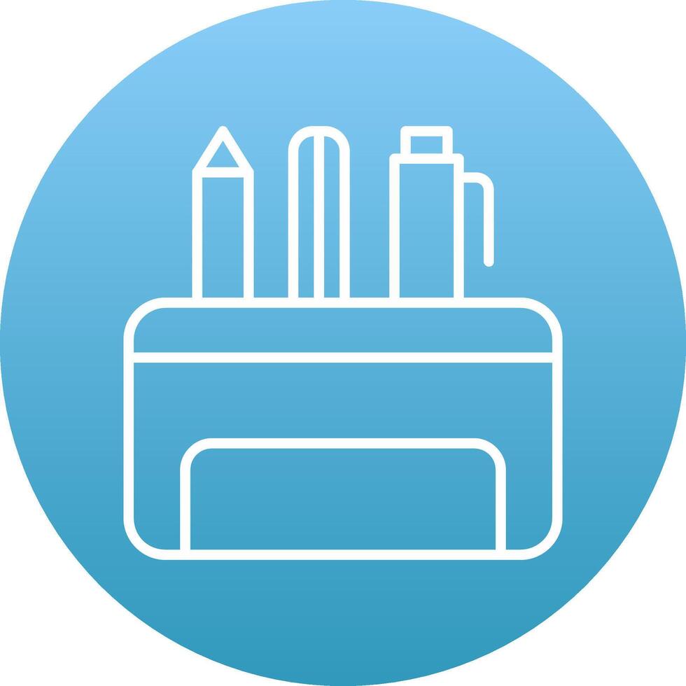 Pencil Case Icon Design Symbol vector
