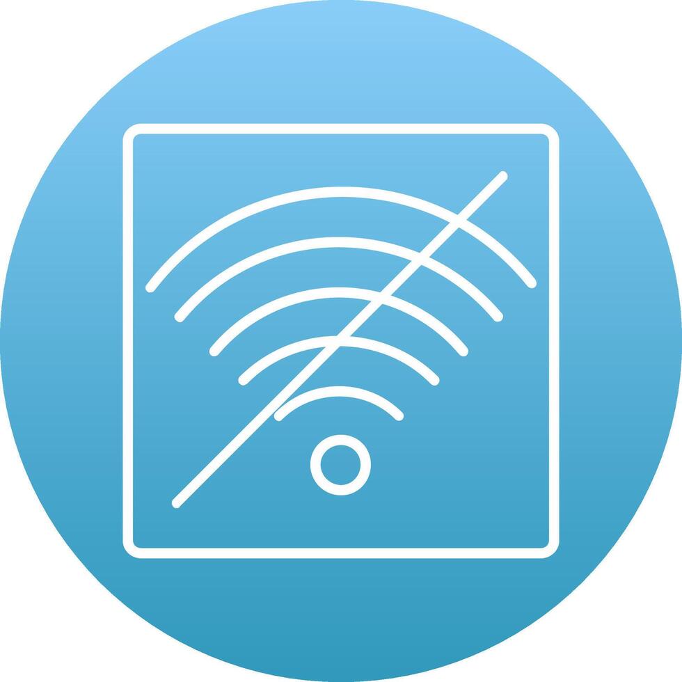 No Wifi Icon Design Symbol vector