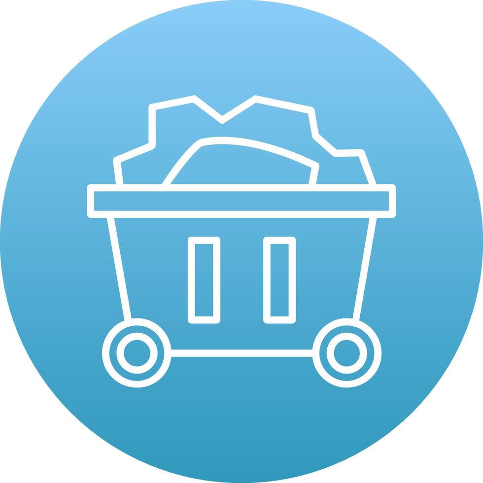 Mining Cart Icon Design Symbol vector