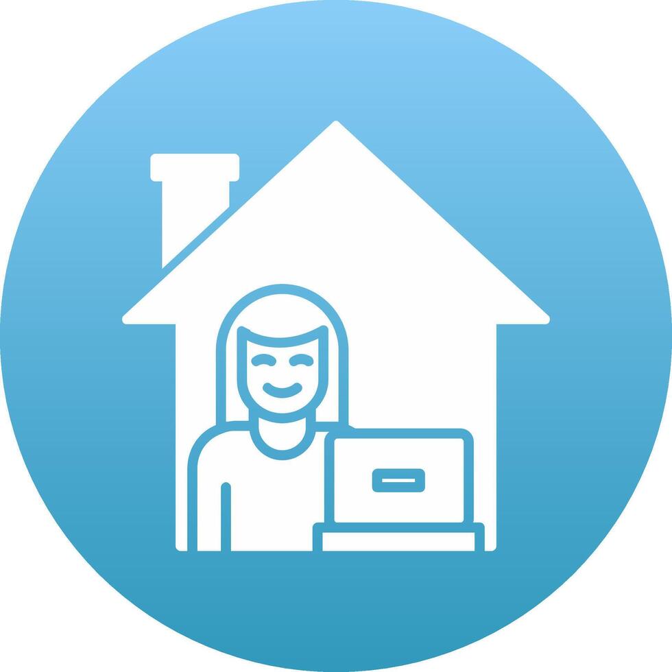 Work From Home Icon Design Symbol vector