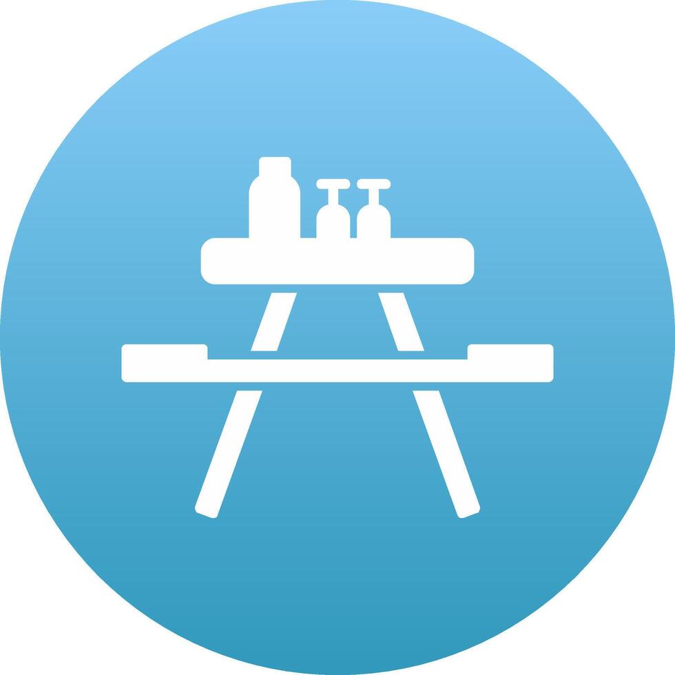 Picnic Table Icon Design Symbol vector