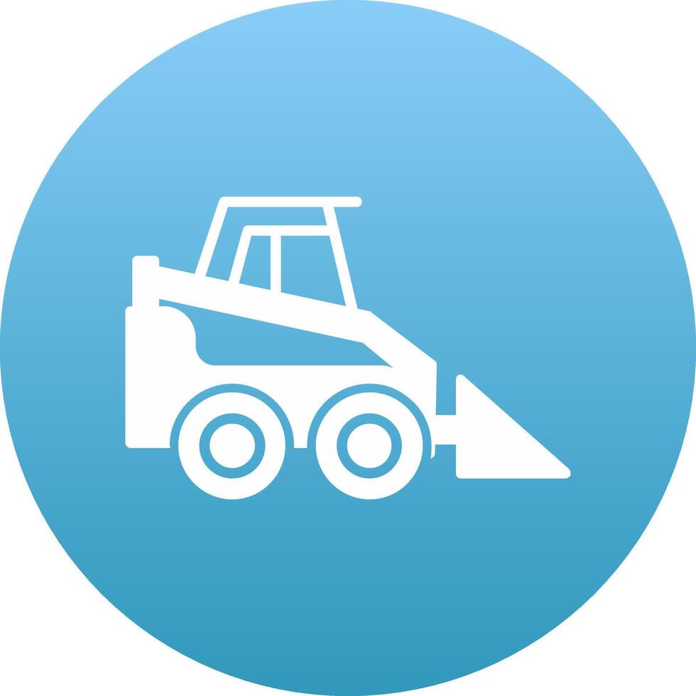 Skid Steer Loader Icon Design Symbol vector