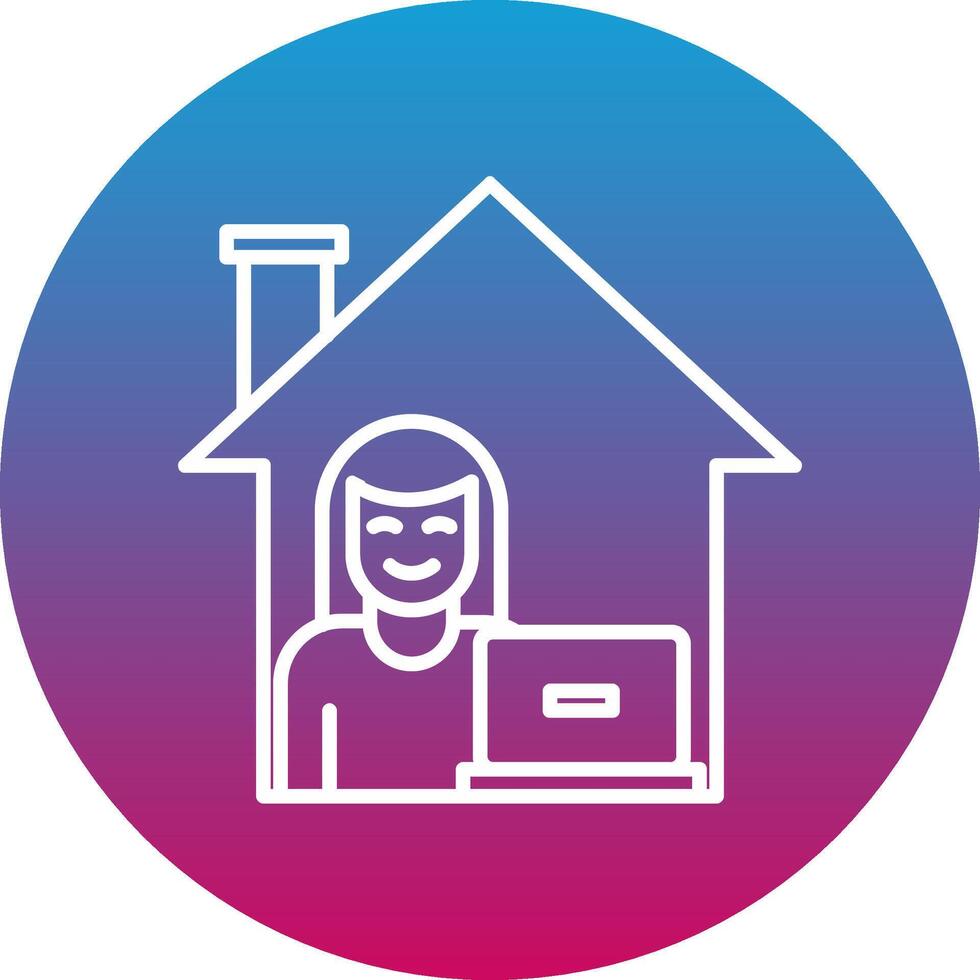 Work From Home Icon Design Symbol vector