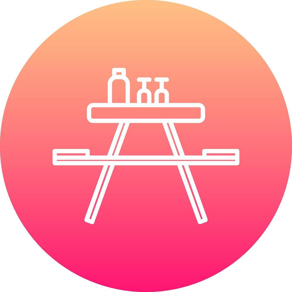 Picnic Table Icon Design Symbol vector