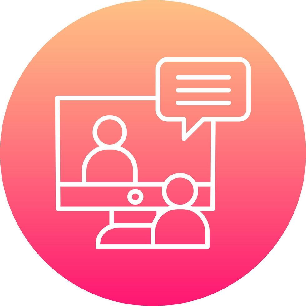 Online Interview Icon Design Symbol vector