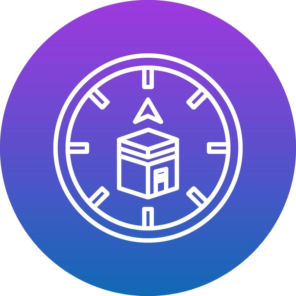 Qibla Icon Design Symbol vector