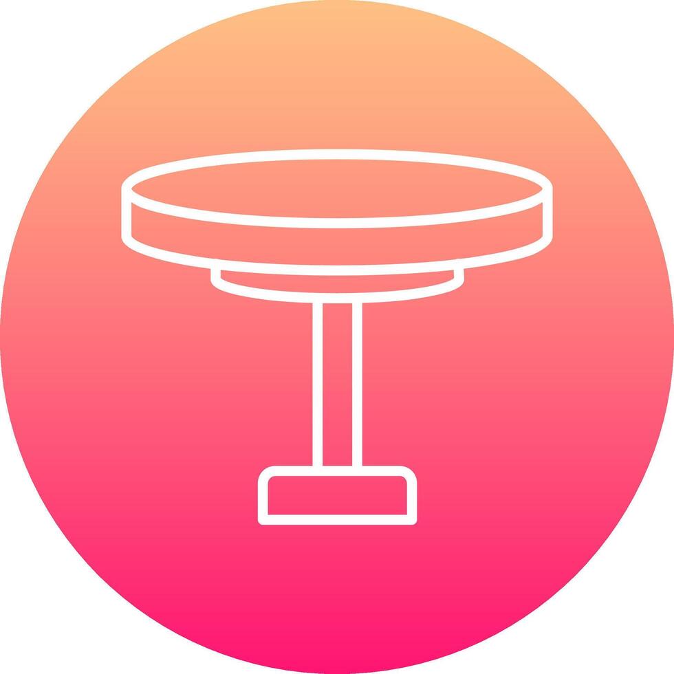 Round Table Icon Design Symbol vector