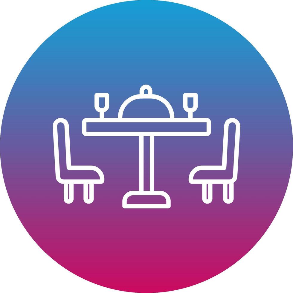 Dining Table Icon Design Symbol vector