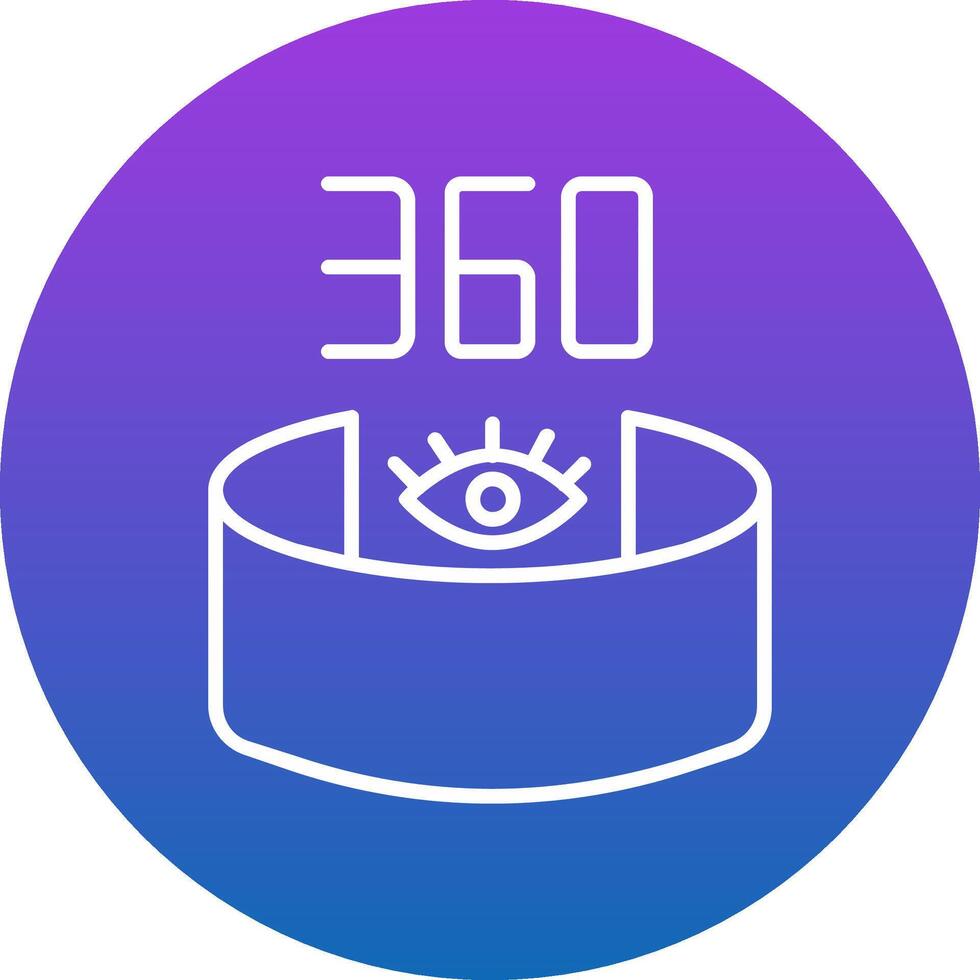 360 View Icon Design Symbol vector