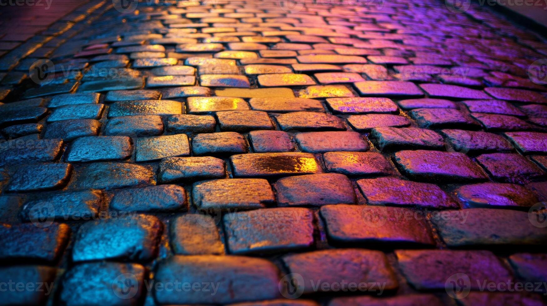 Enthralling Cobblestone Pathway at Night photo