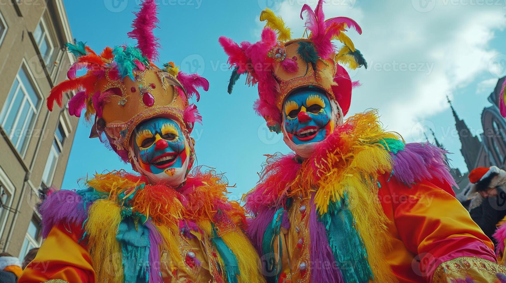 Carnival Celebration. Colorful Costumes and Masks photo
