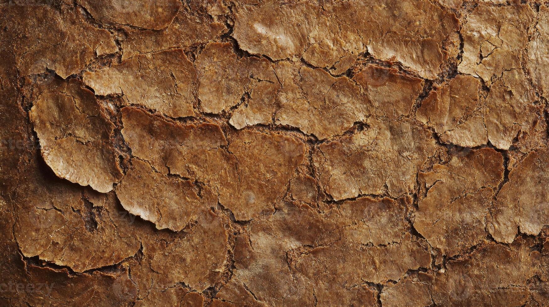 Close Up View of Baked Bread Crust photo