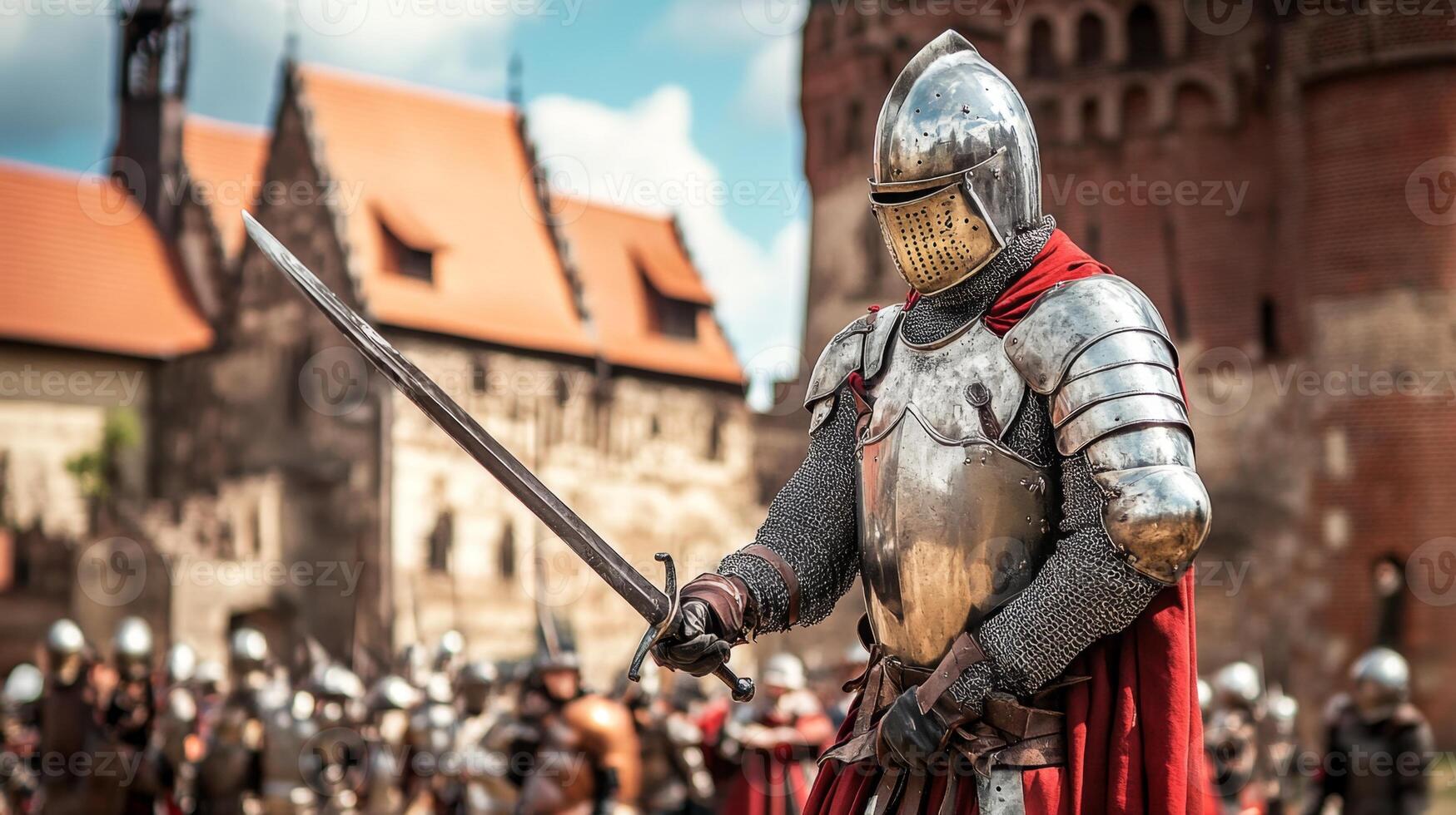 Medieval Knight in Action photo