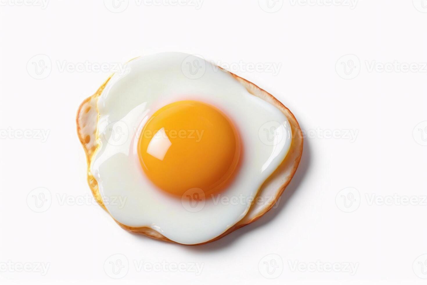 Close-up of a perfectly cooked fried egg. photo