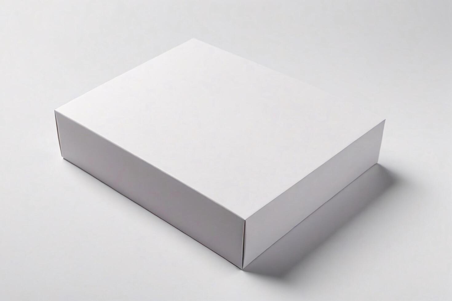 Blank white box isolated on a white background. photo