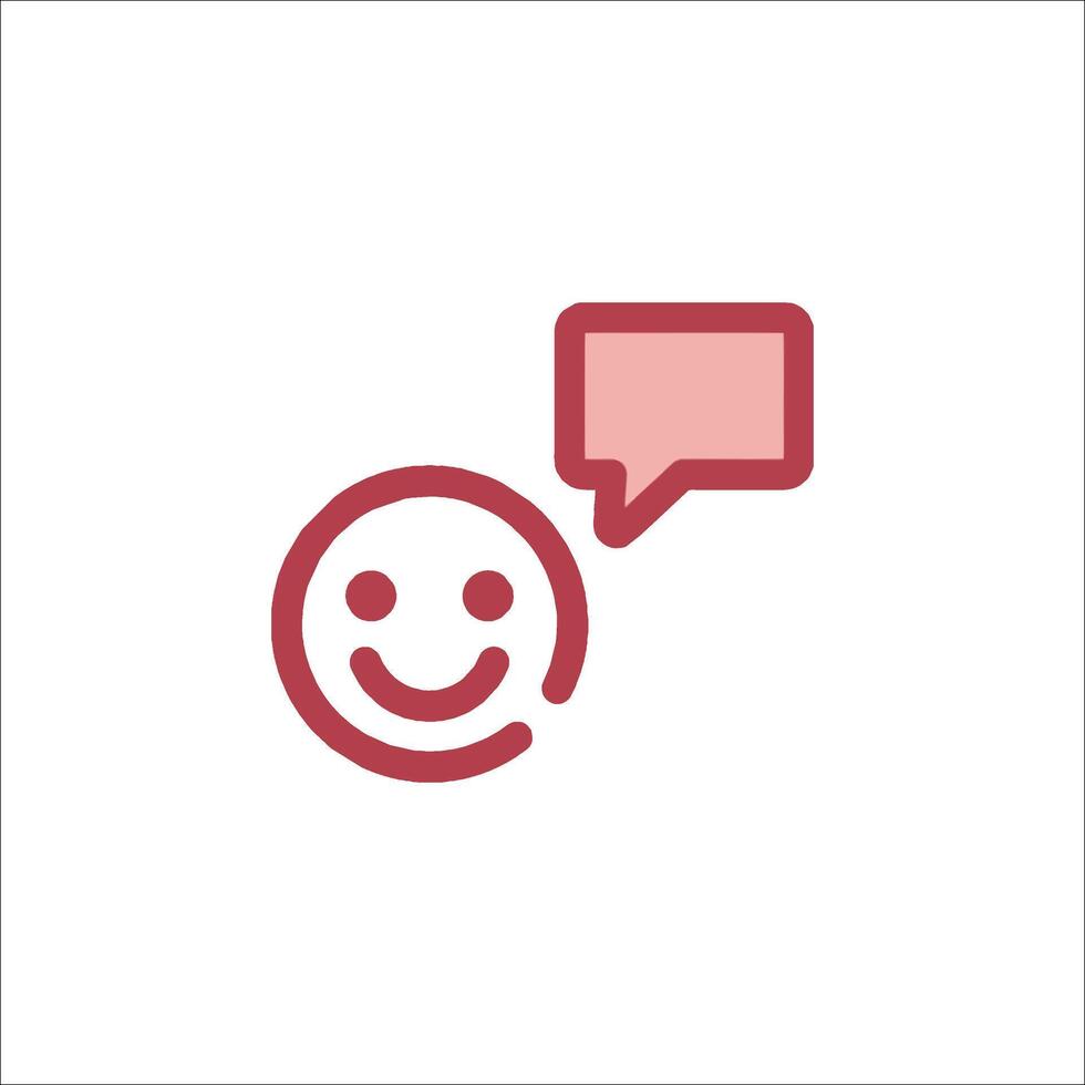 A smiley face with a speech bubble vector