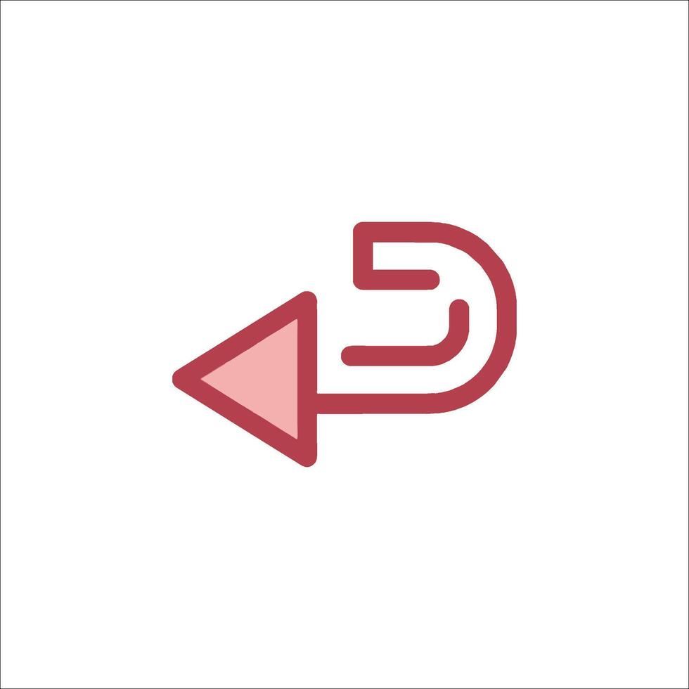 A red arrow pointing to the right vector